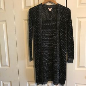 SOLD- MOSSIMO Black Lightweight Long Cardigan XS